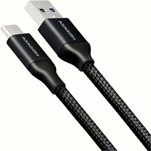 AXAGON BUCM3-AM05B, SUPERSPEED kabel USB-C <-> USB-A 3.2 Gen 1, 0.5m, 3A, oplet, černý