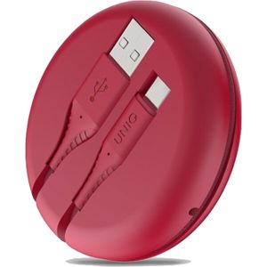 UNIQ HALO USB-A/USB-C kabel s organizérem 1,2m červený