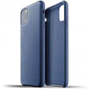 Mujjo Full Leather kryt Apple iPhone 11 Pro Max modrý