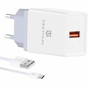 Tactica USB-A cestovní nabíječka + kabel USB-C, bílá