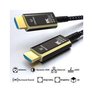 PremiumCord Ultra High Speed HDMI 2.1 optický fiber kabel 8K@60Hz, 30m zlacené