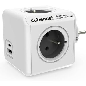 CubeNest PowerCube Original USB PD 20W, A+C, šedá