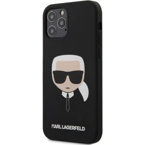 Karl Lagerfeld Head silikonový kryt iPhone 12 Pro Max 6.7" černý