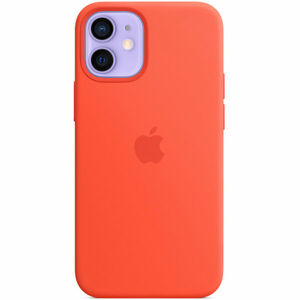Apple silikonový kryt s MagSafe na iPhone 12 mini svítivě oranžový