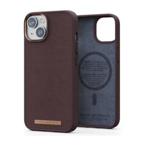 NJORD Genuine Leather Magsafe Case iPhone 14 tmavě hnědý