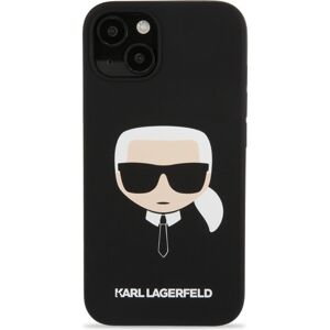 Karl Lagerfeld Magnetic Liquid Silicone Karl Head Zadní Kryt iPhone 13 černý