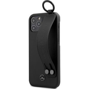 Mercedes Leather Hand Strap pouzdro iPhone 12/12 Pro černé