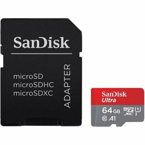 SanDisk Ultra MicroSDXC A1 Class 10 UHS-I Android paměťová karta 64GB + adaptér