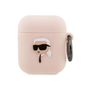 Karl Lagerfeld 3D Sil NFT Karl pouzdro Apple Airpods 1/2 růžové