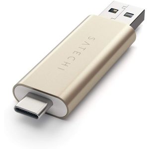 Satechi hliníková USB C čtečka microSD karet s USB 3.0 zlatá