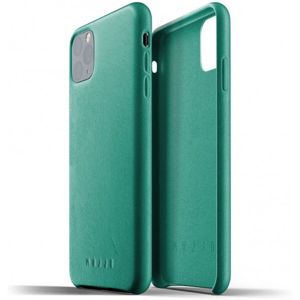 Mujjo Full Leather kryt Apple iPhone 11 Pro Max zelený