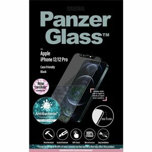 PanzerGlass Edge-to-Edge Antibacterial Apple iPhone 12/12 Pro s růžovým Swarowski CamSlider