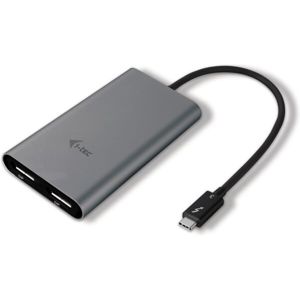 i-tec USB-A/USB-C Display Port 2x 4K Ultra HD Display Adapter