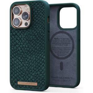 NJORD Salmon Leather Magsafe Case iPhone 14 Pro Green