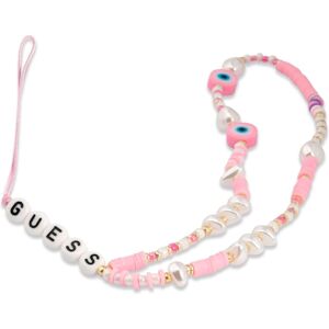 Guess poutko na telefon Beads Shell růžové