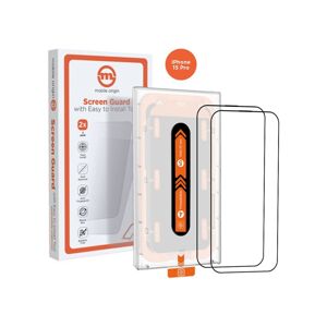 Mobile Origin Orange Screen Guard 2 Pack 2,5D ochranné sklo s aplikátorem iPhone 15 Pro