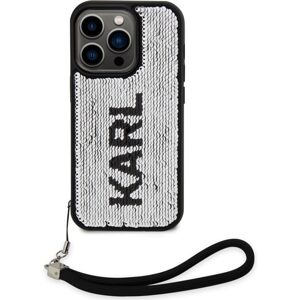 Karl Lagerfeld Sequins Reversible kryt iPhone 14 Pro Max černý/stříbrný