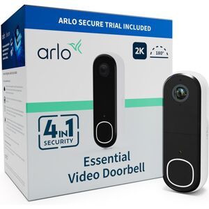 Arlo Essential (Gen.2) 2K bezdrátový bezpečnostní videozvonek, bílý