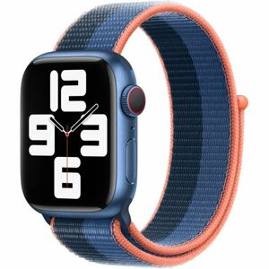 Apple Watch provlékací sportovní řemínek 42/44/45mm ledňáčkově/hlubokomořsky modrý