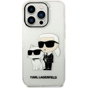 Karl Lagerfeld IML Glitter Karl and Choupette NFT kryt iPhone 14 Pro čirý