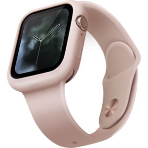 UNIQ Lino silikonové pouzdro Apple Watch Series 4/5 (40mm) světle růžové