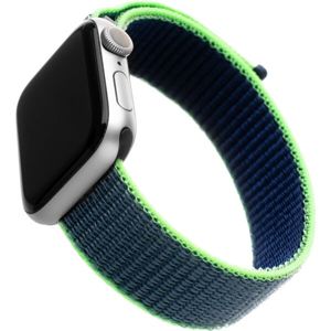 FIXED Nylon Strap nylonový pásek pro Apple Watch 42/44/45mm neonově modrý