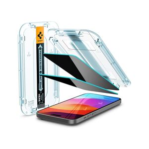 Spigen Glass tR EZ Fit Privacy 2 Pack tvrzené sklo iPhone 15 čiré