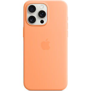 Apple silikinový kryt s MagSafe na iPhone 15 Pro Max sorbetově oranžová