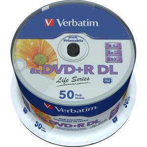VERBATIM DVD+R dvouvrstvé 8.5GB 8X (50 ks)
