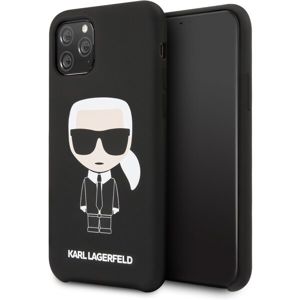 Karl Lagerfeld Iconic KLHCN65SLFKBK silikonový kryt iPhone 11 Pro Max černý