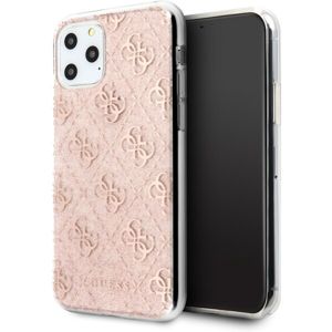 Guess 4G Glitter kryt iPhone 11 Pro světle růžový