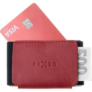 FIXED Tiny Wallet Kožená peněženka z pravé hovězí kůže červená