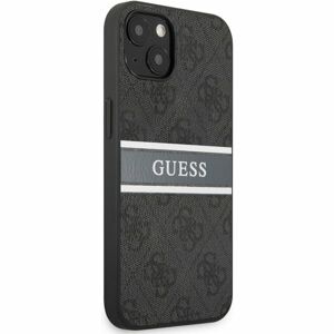 Guess PU 4G Printed Stripe Case iPhone 13 Mini šedý