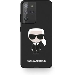 Karl Lagerfeld Iconic Full Body Silikonový kryt Samsung Galaxy S21 Ultra černý